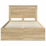 vidaXL Rám postele Sonoma 120 x 190 cm Masívne borovicové drevo – Obrázok 7