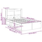 vidaXL Rám postele s čelnou doskou Remeselnícky dub 120 x 190 cm – Obrázok 13