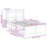 vidaXL Rám postele s čelnou doskou Remeselnícky dub 120 x 200 cm – Obrázok 13