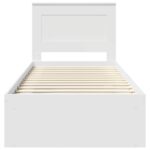 vidaXL Rám postele Biela 100 x 200 cm Masívne borovicové drevo – Obrázok 7