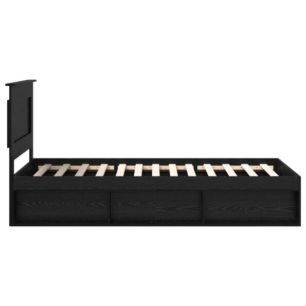 vidaXL Rám postele Čierna 75 x 190 cm Masívne borovicové drevo – Obrázok 8