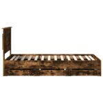 vidaXL Rám postele Dymová dub 100 x 200 cm Inžinierske drevo – Obrázok 9