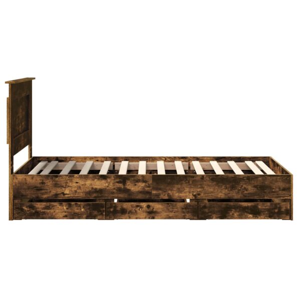 vidaXL Rám postele Dymová dub 90 x 190 cm Inžinierske drevo – Obrázok 9