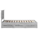 vidaXL Rám postele Sivý Sonoma 75 x 190 cm Inžinierske drevo – Obrázok 9