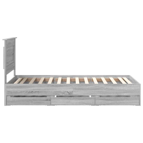vidaXL Rám postele Sivý Sonoma 75 x 190 cm Inžinierske drevo – Obrázok 9