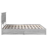 vidaXL Úložná posteľ Sivý Sonoma 200 x 200 cm Kompozitné drevo – Obrázok 9