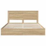 vidaXL Úložná posteľ Sonoma dub 180 x 200 cm Kompozitné drevo – Obrázok 8