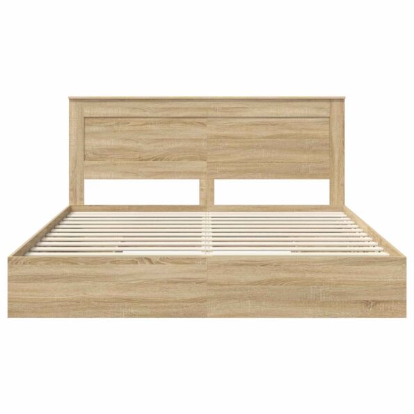 vidaXL Úložná posteľ Sonoma dub 180 x 200 cm Kompozitné drevo – Obrázok 8