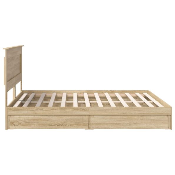 vidaXL Úložná posteľ Sonoma dub 180 x 200 cm Kompozitné drevo – Obrázok 9