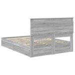 vidaXL Úložná posteľ Sivý Sonoma 160 x 200 cm Kompozitné drevo – Obrázok 10