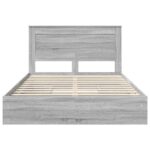 vidaXL Úložná posteľ Sivý Sonoma 160 x 200 cm Kompozitné drevo – Obrázok 8