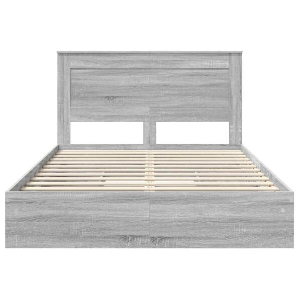 vidaXL Úložná posteľ Sivý Sonoma 160 x 200 cm Kompozitné drevo – Obrázok 8