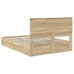 vidaXL Úložná posteľ Sonoma dub 140 x 190 cm Kompozitné drevo – Obrázok 10