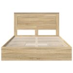 vidaXL Úložná posteľ Sonoma dub 140 x 190 cm Kompozitné drevo – Obrázok 8