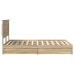 vidaXL Úložná posteľ Sonoma dub 120 x 200 cm Kompozitné drevo – Obrázok 9