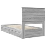 vidaXL Úložná posteľ Sivý Sonoma 100 x 200 cm Kompozitné drevo – Obrázok 10