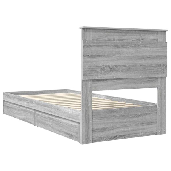 vidaXL Úložná posteľ Sivý Sonoma 100 x 200 cm Kompozitné drevo – Obrázok 10