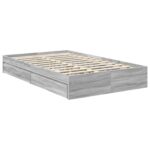 vidaXL Úložná posteľ Sivý Sonoma 100 x 200 cm Kompozitné drevo – Obrázok 6