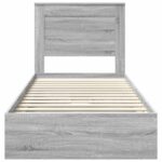 vidaXL Úložná posteľ Sivý Sonoma 100 x 200 cm Kompozitné drevo – Obrázok 8