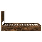 vidaXL Rám postele so zásuvkou Dymová dub 90 x 190 cm Kompozitné drevo – Obrázok 9