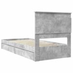 vidaXL Úložná posteľ Betónová šedá 75 x 190 cm Kompozitné drevo – Obrázok 10