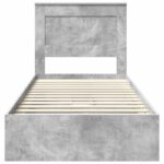 vidaXL Úložná posteľ Betónová šedá 75 x 190 cm Kompozitné drevo – Obrázok 8