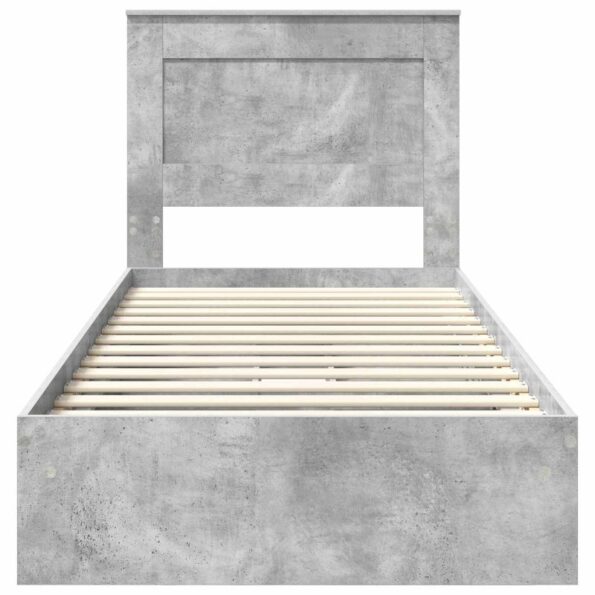 vidaXL Úložná posteľ Betónová šedá 75 x 190 cm Kompozitné drevo – Obrázok 8