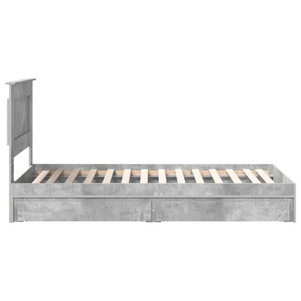 vidaXL Úložná posteľ Betónová šedá 75 x 190 cm Kompozitné drevo – Obrázok 9