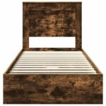 vidaXL Úložná posteľ Dymová dub 75 x 190 cm Kompozitné drevo – Obrázok 8