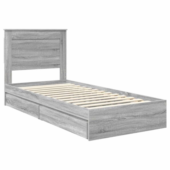 vidaXL Úložná posteľ Sivý Sonoma 75 x 190 cm Kompozitné drevo – Obrázok 4