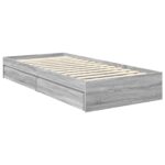 vidaXL Úložná posteľ Sivý Sonoma 75 x 190 cm Kompozitné drevo – Obrázok 6
