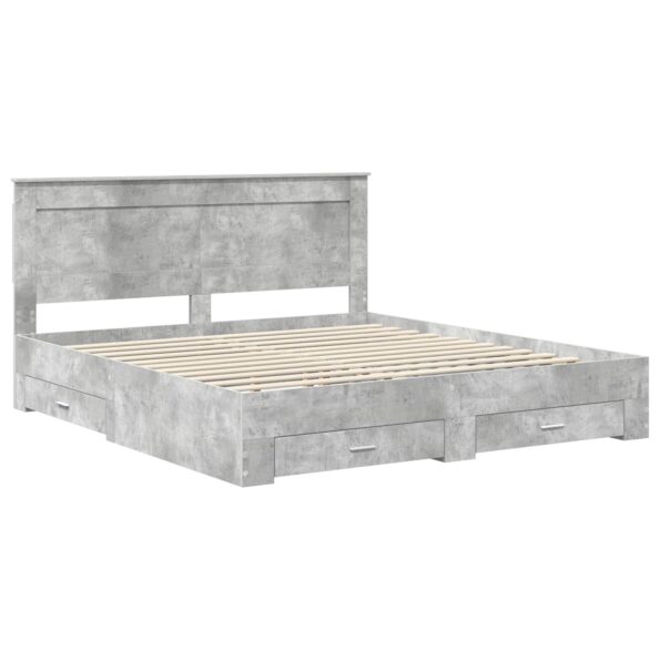 vidaXL Rám postele so zásuvkou s čelnou doskou Kompozitné drevo – Obrázok 4
