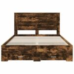 vidaXL Rám postele so zásuvkou s čelnou doskou Kompozitné drevo – Obrázok 8