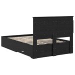 vidaXL Rám postele Čierny dub 120 x 190 cm Kompozitné drevo – Obrázok 10