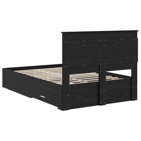 vidaXL Rám postele Čierny dub 120 x 190 cm Kompozitné drevo – Obrázok 10