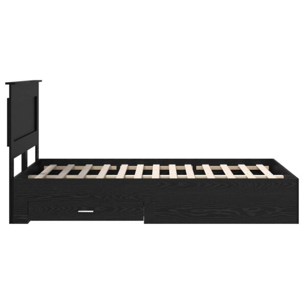 vidaXL Rám postele Čierny dub 120 x 190 cm Kompozitné drevo – Obrázok 9