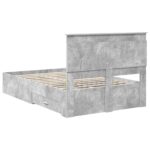 vidaXL Rám postele Betónová šedá 120 x 200 cm Kompozitné drevo – Obrázok 10
