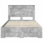 vidaXL Rám postele Betónová šedá 120 x 200 cm Kompozitné drevo – Obrázok 8