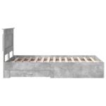 vidaXL Rám postele Betónová šedá 120 x 200 cm Kompozitné drevo – Obrázok 9