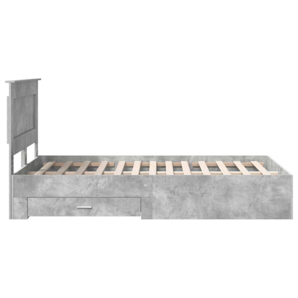 vidaXL Rám postele Betónová šedá 120 x 200 cm Kompozitné drevo – Obrázok 9