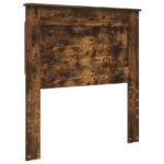 vidaXL Rám postele Dymový dub a striebro 75 x 190 cm Kompozitné drevo – Obrázok 6