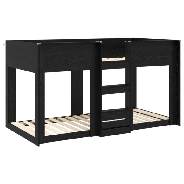 vidaXL Poschodová posteľ pre deti Čierny dub 75 x 190 cm – Obrázok 4