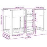 vidaXL Poschodová posteľ pre deti Sonoma dub 75 x 190 cm – Obrázok 11