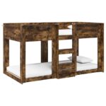 vidaXL Poschodová posteľ pre deti Dymová dub 75 x 190 cm – Obrázok 2