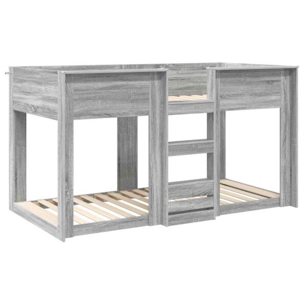 vidaXL Poschodová posteľ pre deti Sivý Sonoma 75 x 190 cm – Obrázok 4