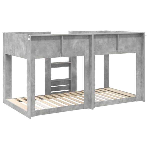 vidaXL Poschodová posteľ pre deti Betónová šedá 90 x 190 cm – Obrázok 7