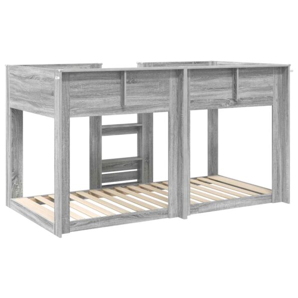 vidaXL Poschodová posteľ pre deti Sivý Sonoma 90 x 190 cm – Obrázok 7