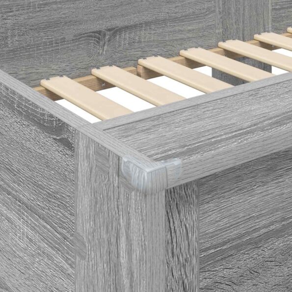 vidaXL Poschodová posteľ pre deti Sivý Sonoma 90 x 190 cm – Obrázok 8