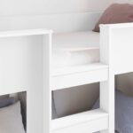 vidaXL Poschodová posteľ pre deti Biela 80 x 200 cm Kompozitné drevo – Obrázok 3