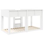 vidaXL Poschodová posteľ pre deti Biela 80 x 200 cm Kompozitné drevo – Obrázok 7